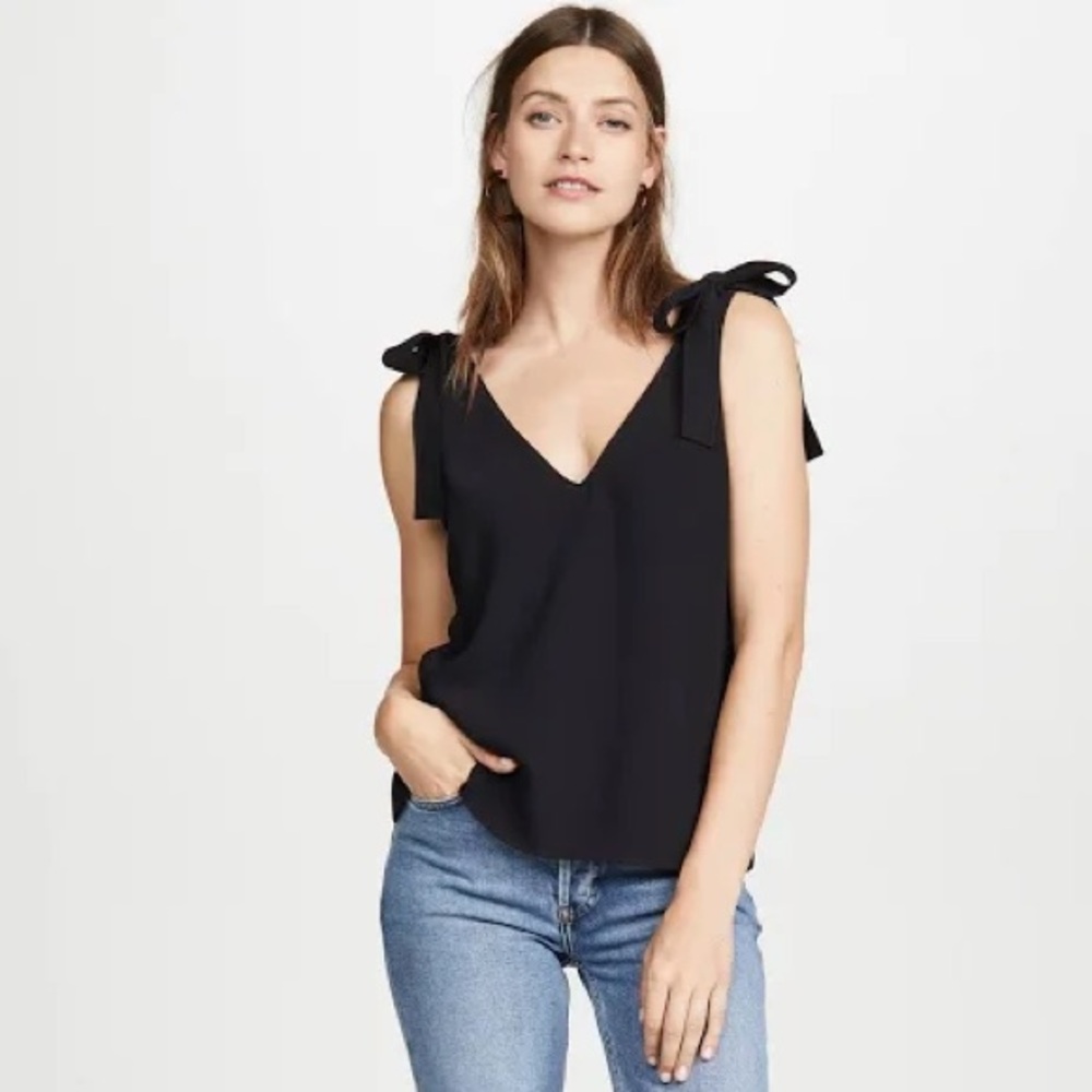 NWOT Amanda Uprichard Josephina Top, Black  XL,